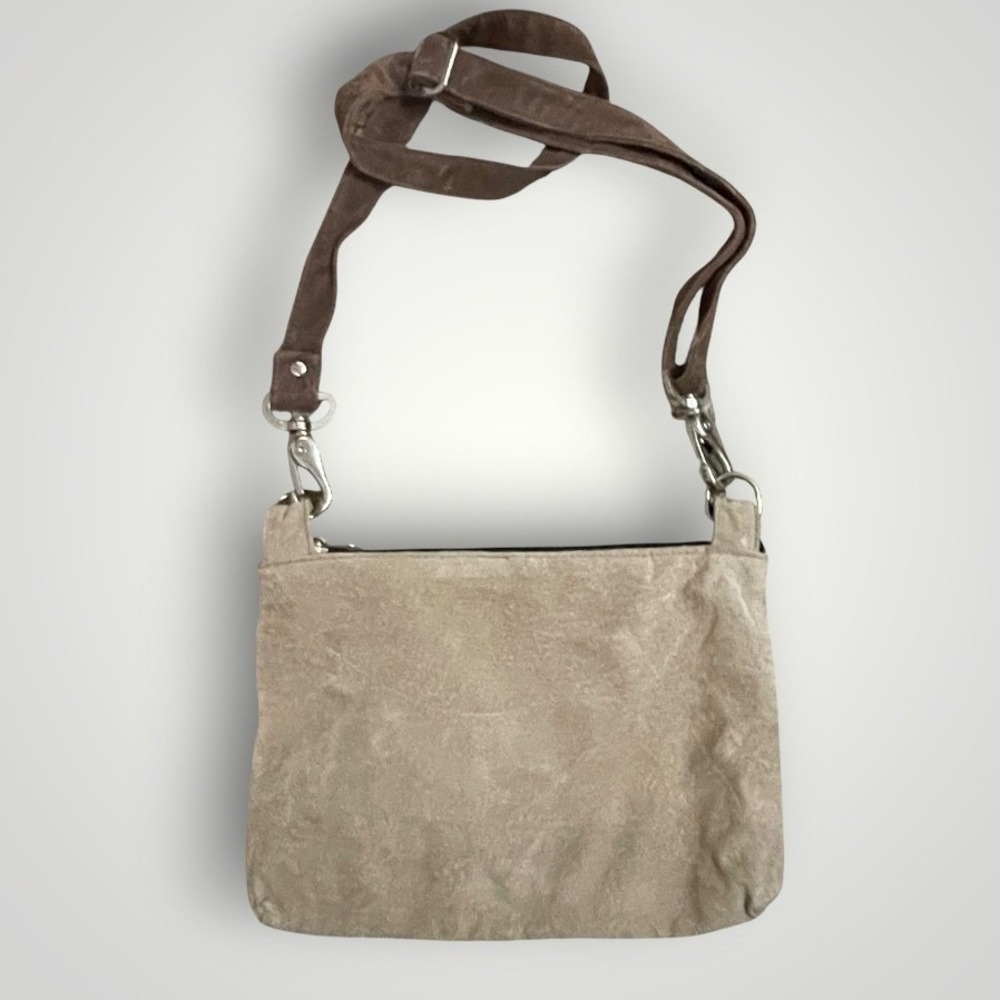 Lizden Leather Crossbody Bag Tan Minimalist Adjustable Gorpcore Boho Earthy